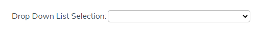 Drop Down List Selection